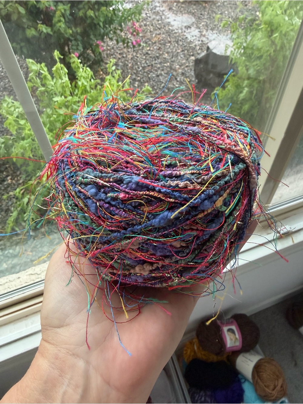 Trendsetter Multicolor Decorative Art Fiber Ball - Handcrafted Textile Accent